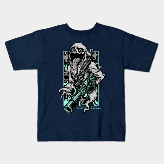 Ghost Hunting Season Is Back On Kids T-Shirt by Red Rov